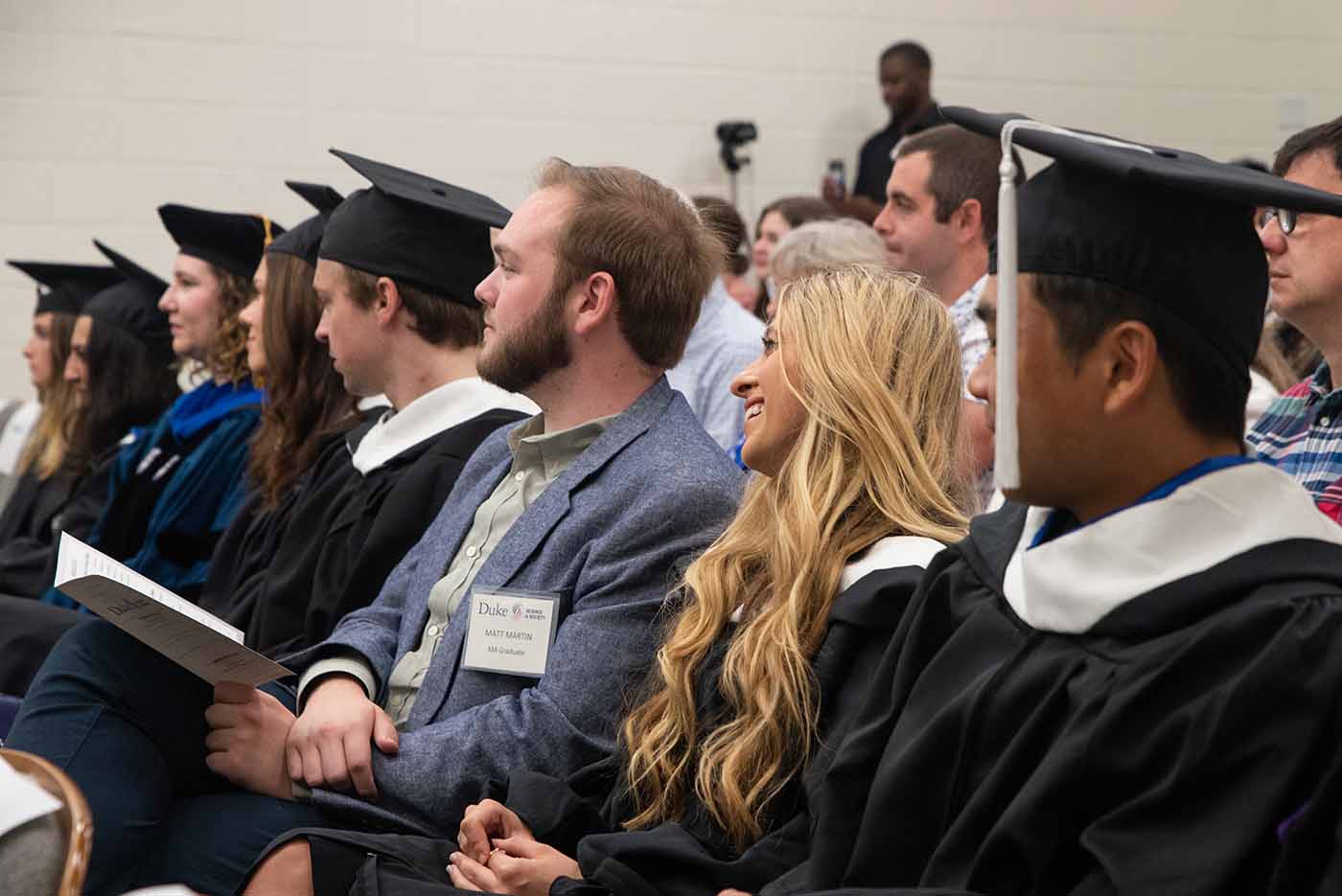 Graduating students in the audience during the 2023 Commencement.