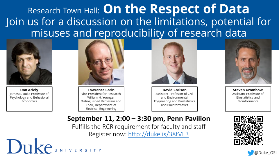 Research Town Hall, On the Respect of Data