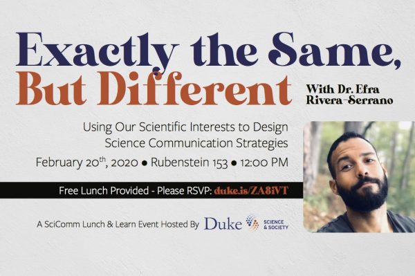 Exactly the Same, but different (February 20 SciComm Lunch and Learn) 12 pm at Rubenstein 153