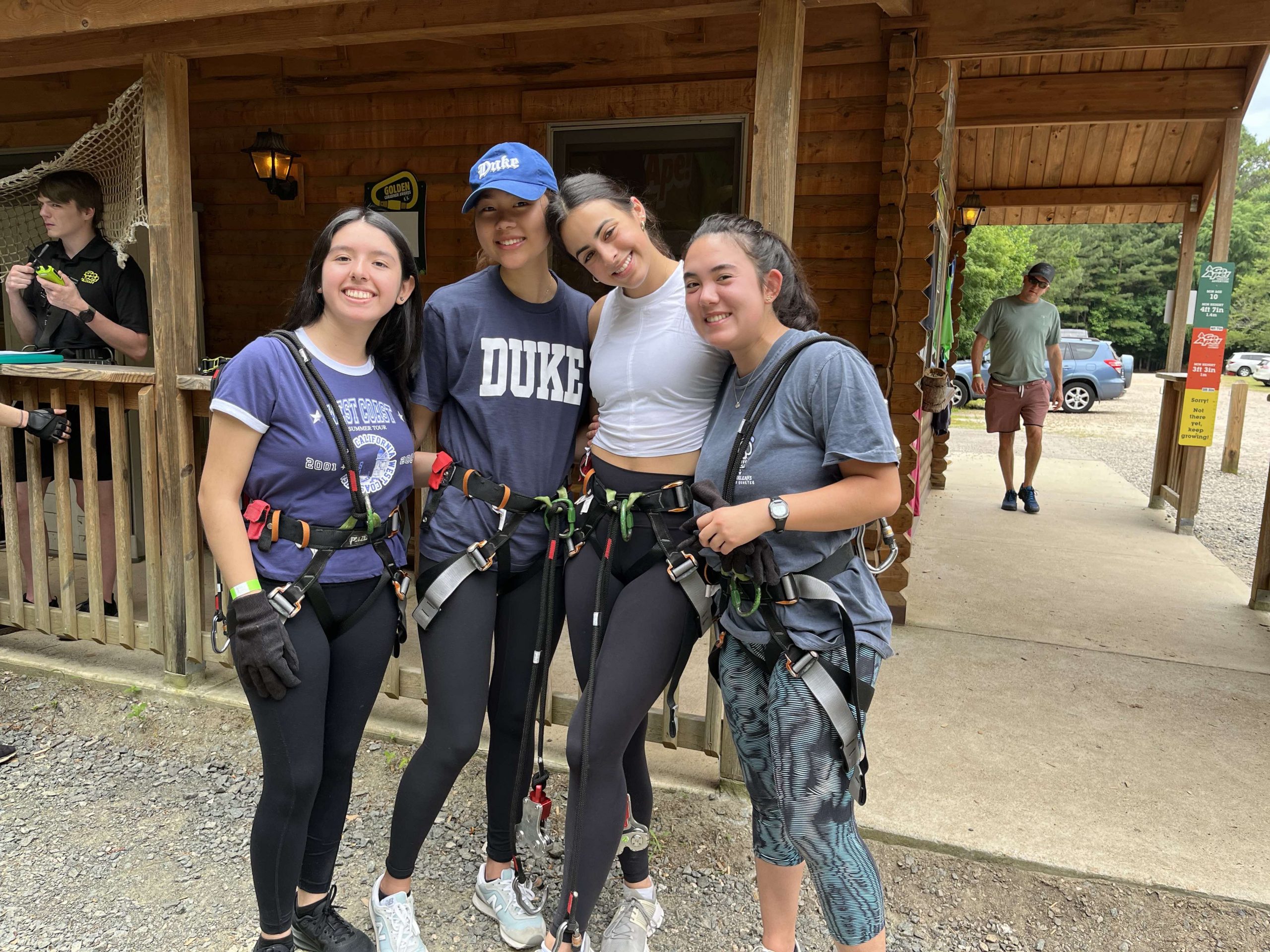 Huang Fellows take on the ropes course