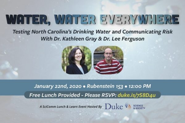 Water, Water Everywhere (January 22 SciComm Lunch and Learn) 12:00 PM in Rubenstein 153