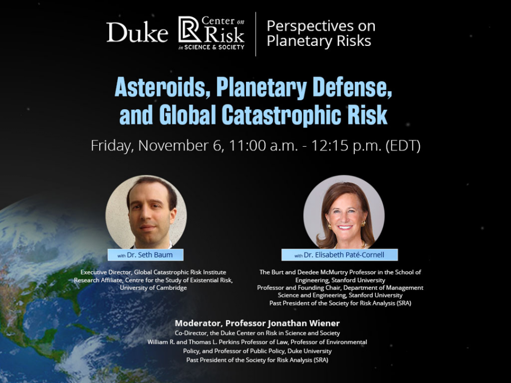 asteroids planetary defense and global catastrophic rick friday November 2 eleven am 