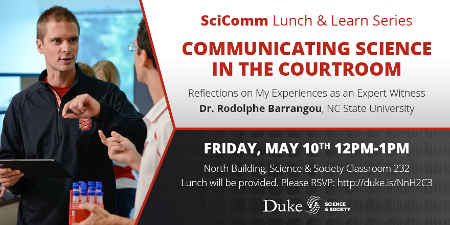 SciComm Lunch and Learn Dr. Rodolphe Barrangou