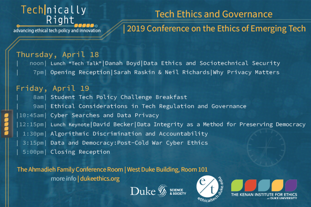 Tech Ethics Conference Schedule