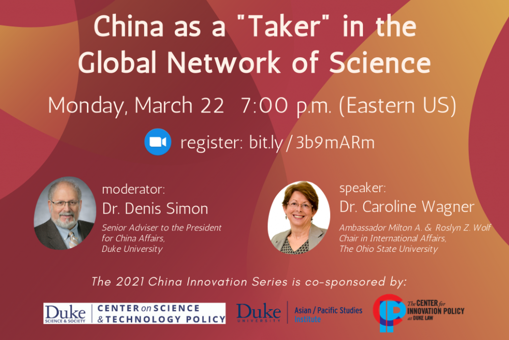 China as a ‘Taker' in the Global Network of Science