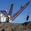 A dragline excavator moves the rock or soil layer that needs to be removed in order to access the coal at Trapper Mining in 2021, in Craig, Colorado.